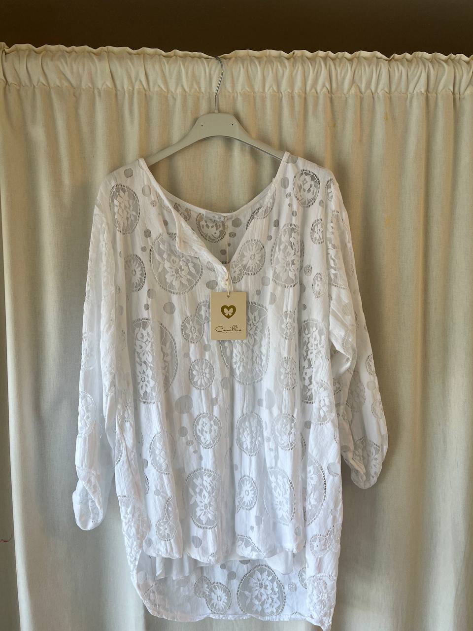 Soft Patterned White Shirt